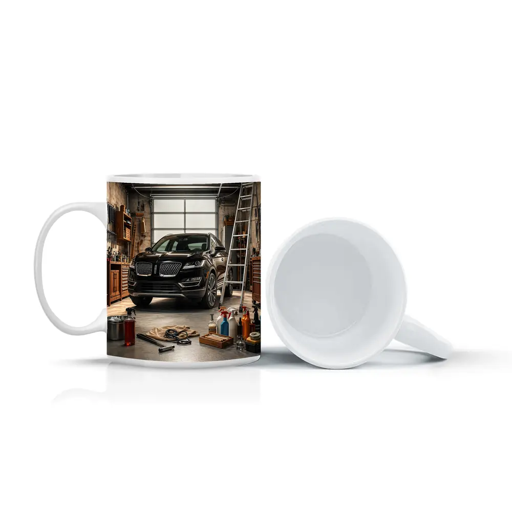 Lincoln MKC Black SUV in Garage – Mugs
