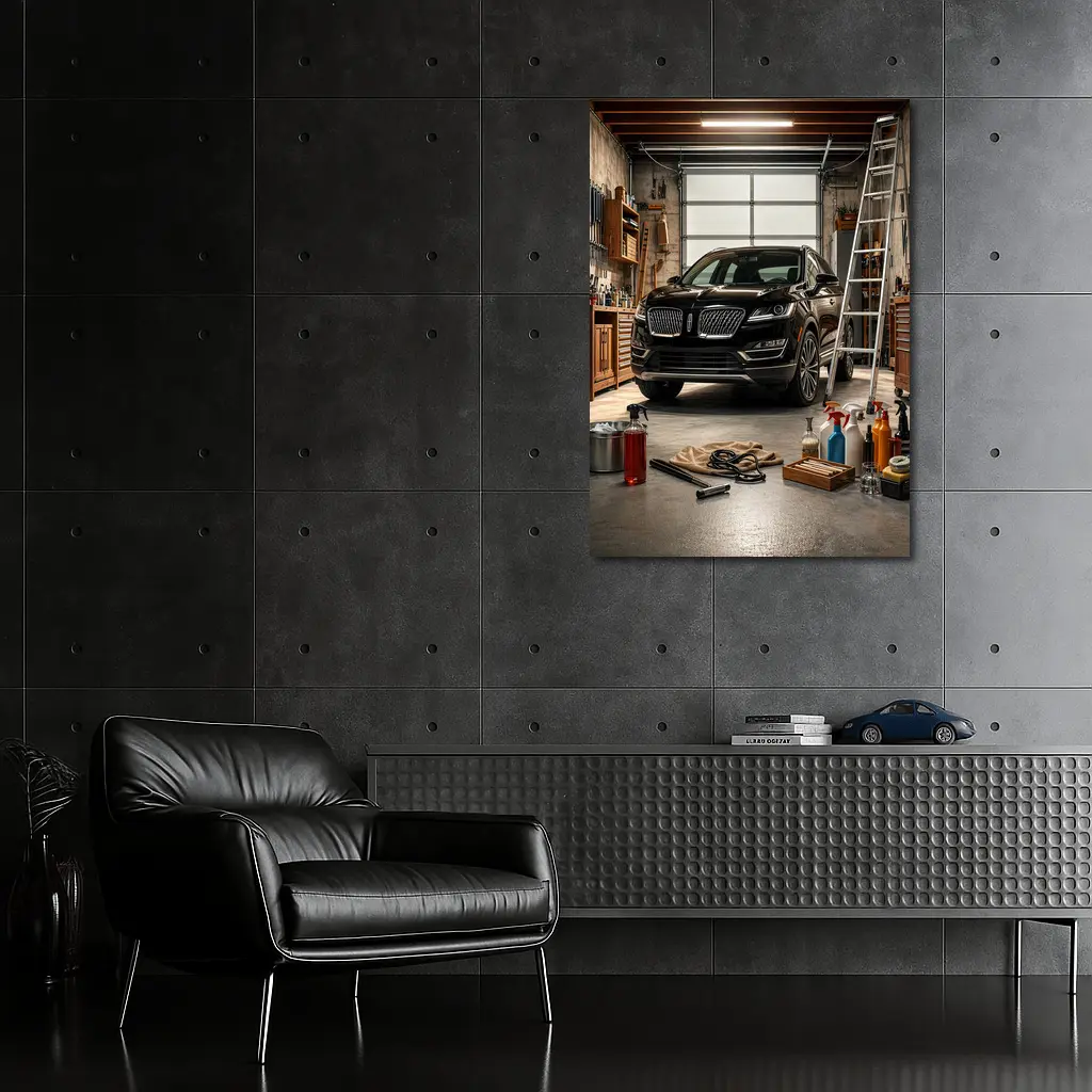 Lincoln MKC Black SUV in Garage – Wall Art