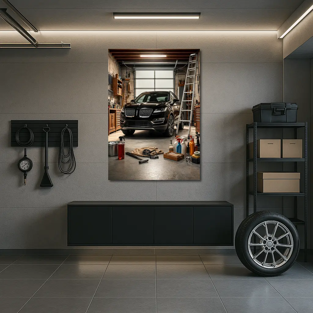 Lincoln MKC Black SUV in Garage – Wall Art
