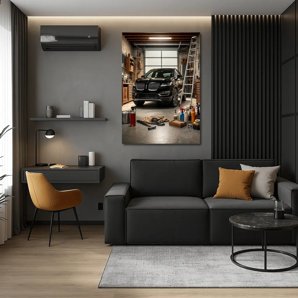 Lincoln MKC Black SUV in Garage – Wall Art
