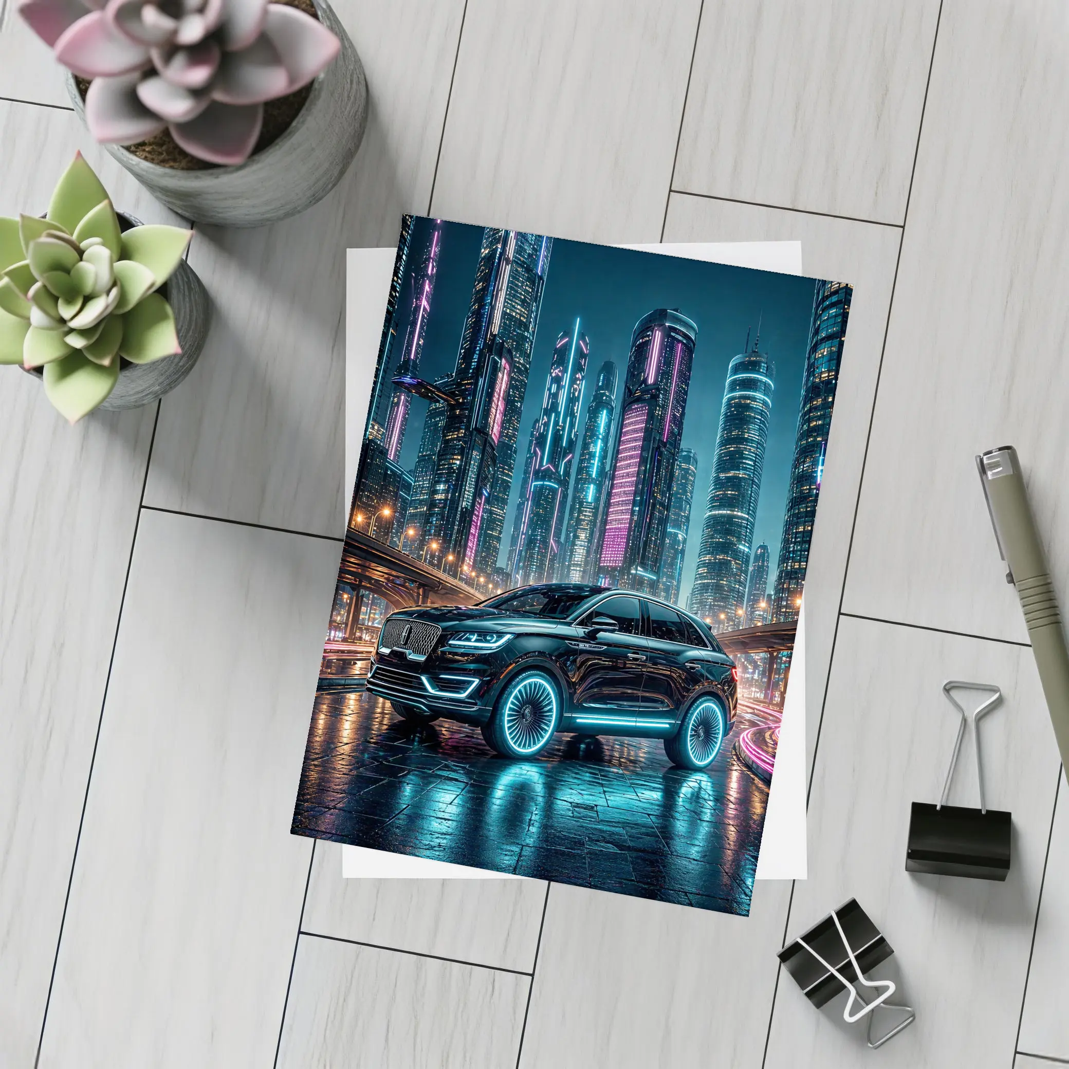 Lincoln MKX Neon City Night Drive – Postcards