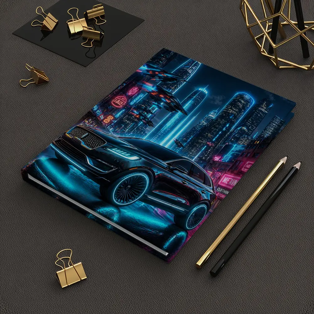 Lincoln MKX Neon Cyberpunk City Night – Notebooks