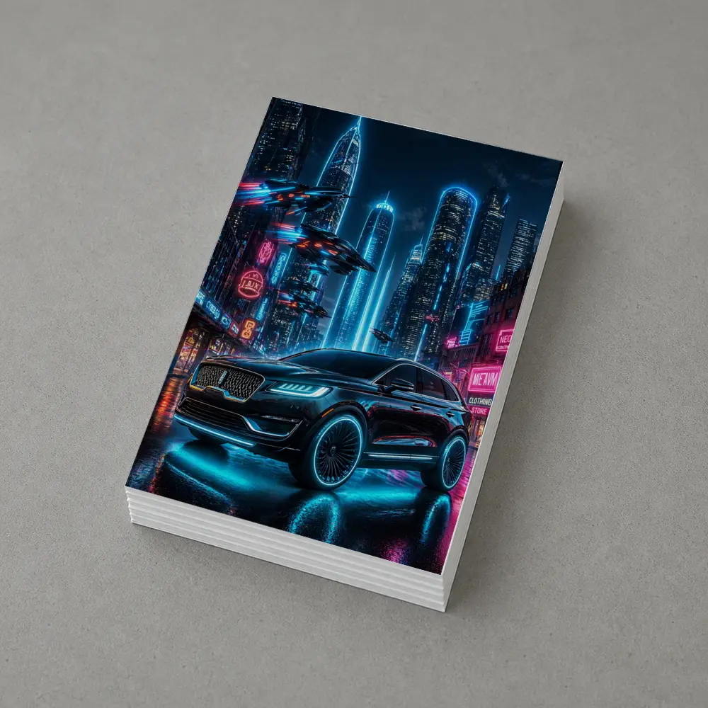 Lincoln MKX Neon Cyberpunk City Night – Postcards