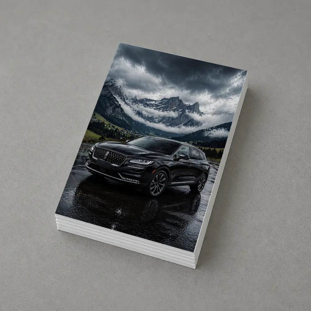 Lincoln Nautilus Black SUV Stormy Mountain Scene – Postcards