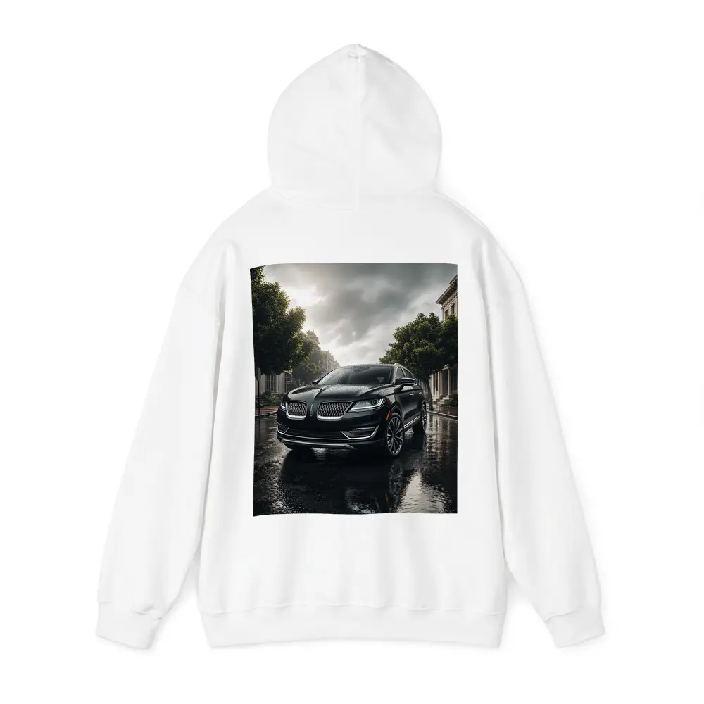Lincoln MKZ Dark Rainy Street Scene – Hoodies