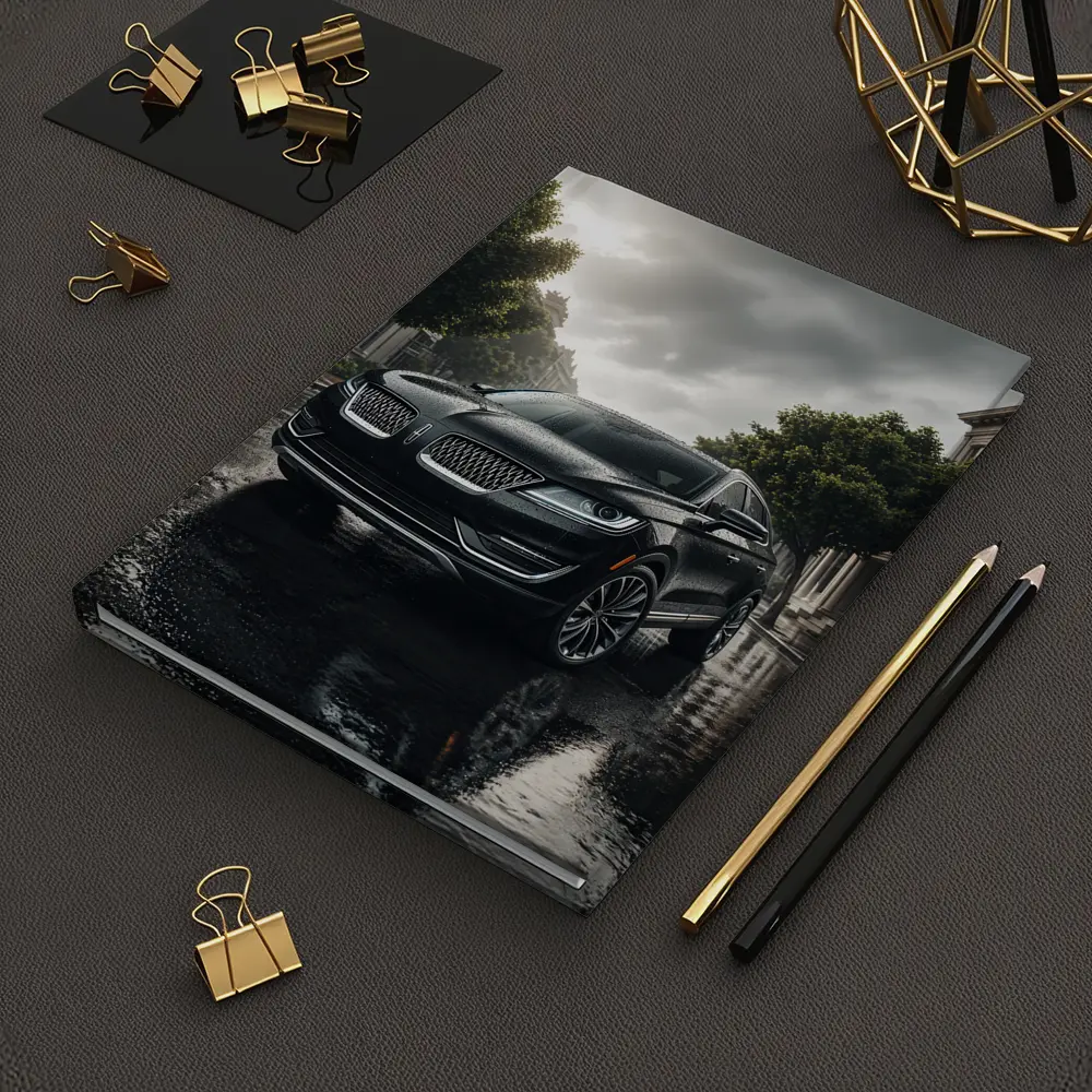 Lincoln MKZ Dark Rainy Street Scene – Notebooks
