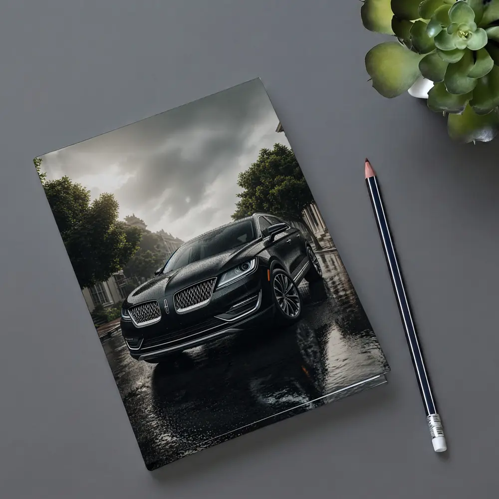 Lincoln MKZ Dark Rainy Street Scene – Notebooks