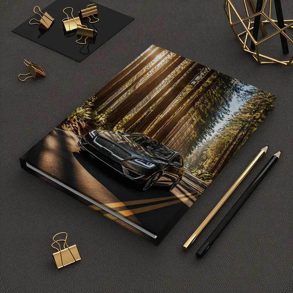 Lincoln MKZ Driving Through Redwood Forest Road – Notebooks