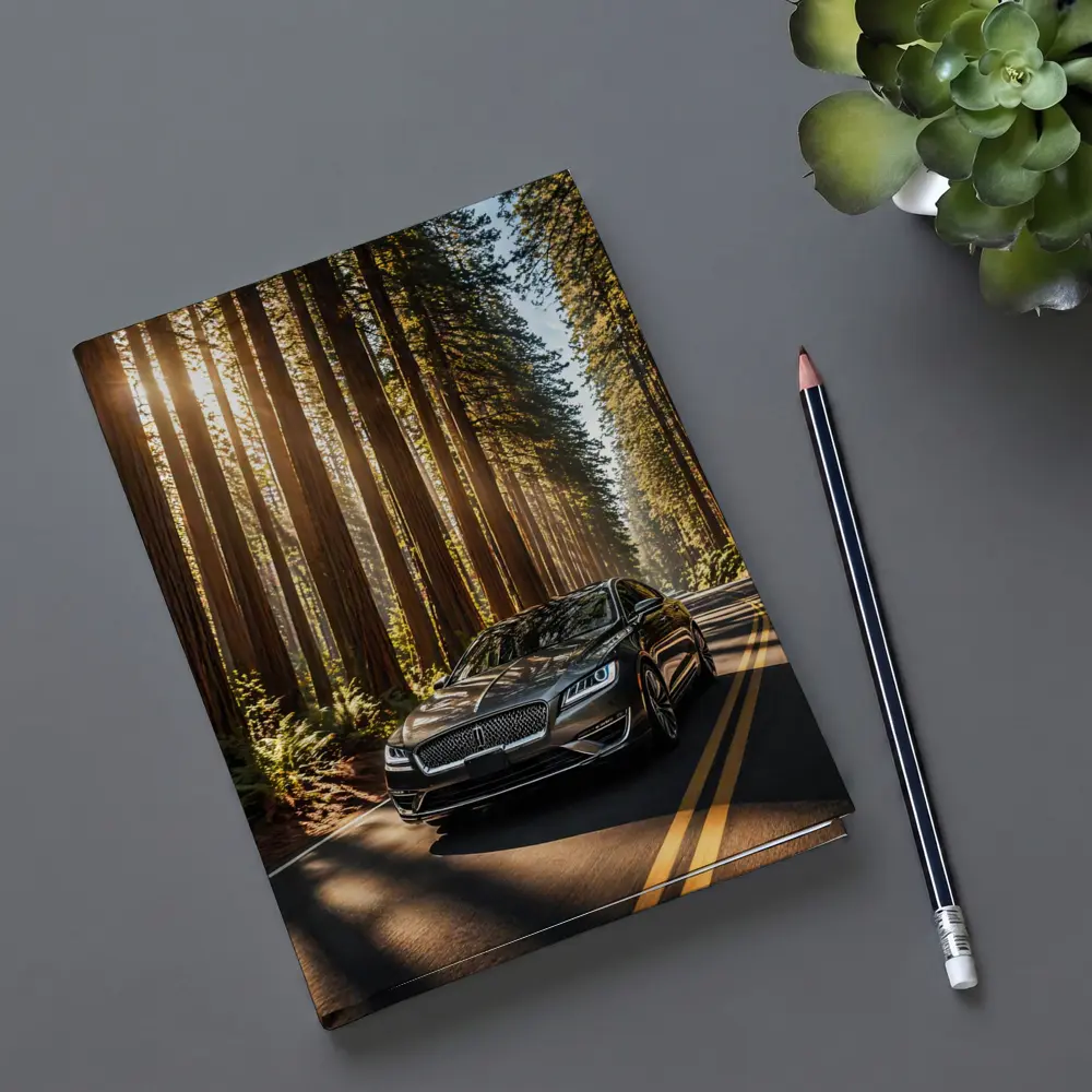 Lincoln MKZ Driving Through Redwood Forest Road – Notebooks