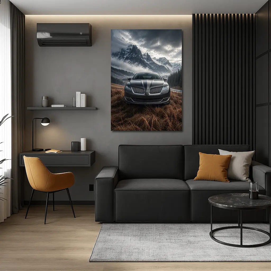 Lincoln MKZ Sedan Misty Mountain Backdrop – Wall Art
