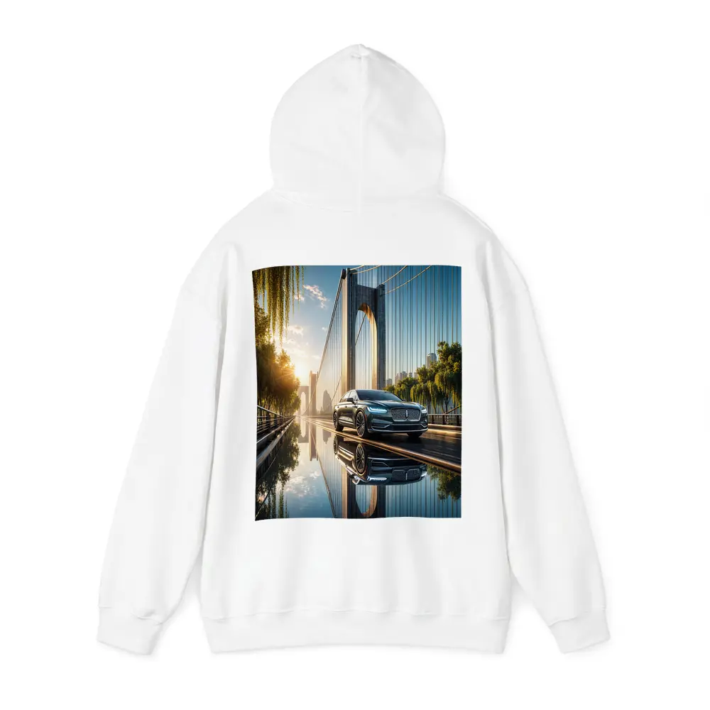 Lincoln Nautilus Luxury Sedan On Bridge – Hoodies