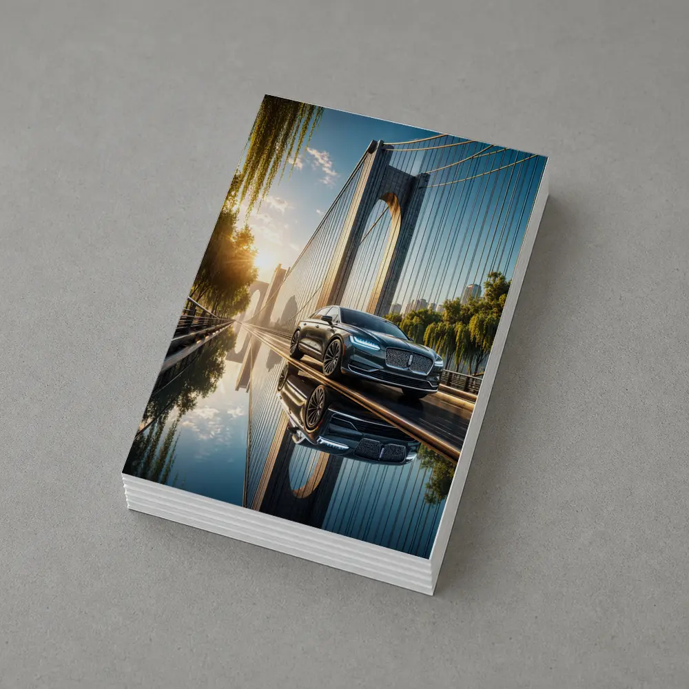Lincoln Nautilus Luxury Sedan On Bridge – Postcards