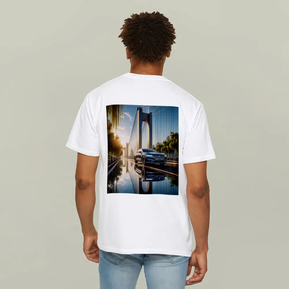 Lincoln Nautilus Luxury Sedan On Bridge – T-Shirts
