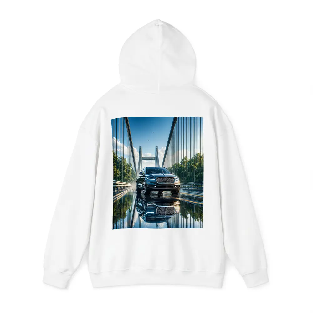 Lincoln Nautilus SUV On Suspension Bridge – Hoodies
