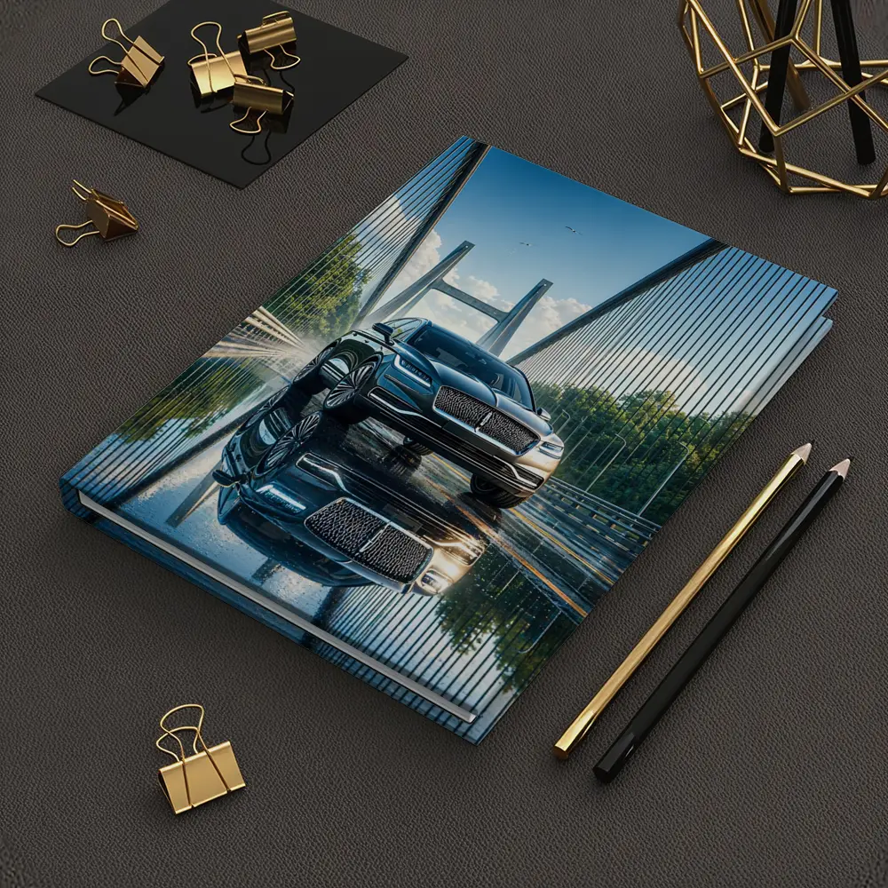 Lincoln Nautilus SUV On Suspension Bridge – Notebooks