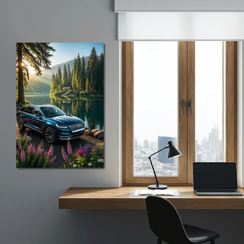 Lincoln Nautilus Blue SUV Forest Lake – Wall Art
