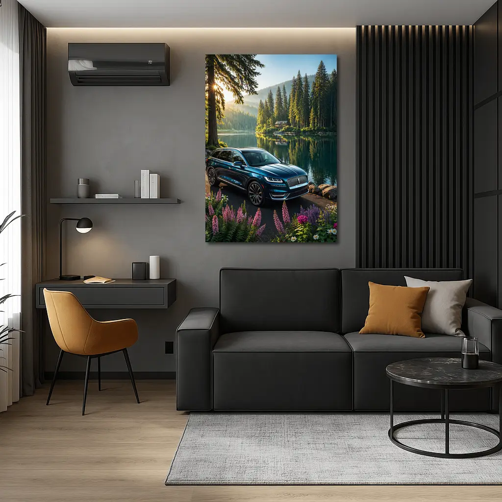 Lincoln Nautilus Blue SUV Forest Lake – Wall Art