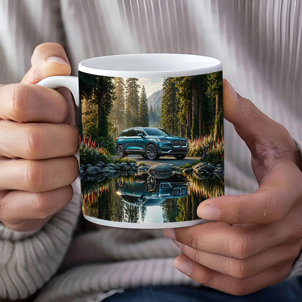 Lincoln Nautilus SUV Forest Lake Reflection – Mugs