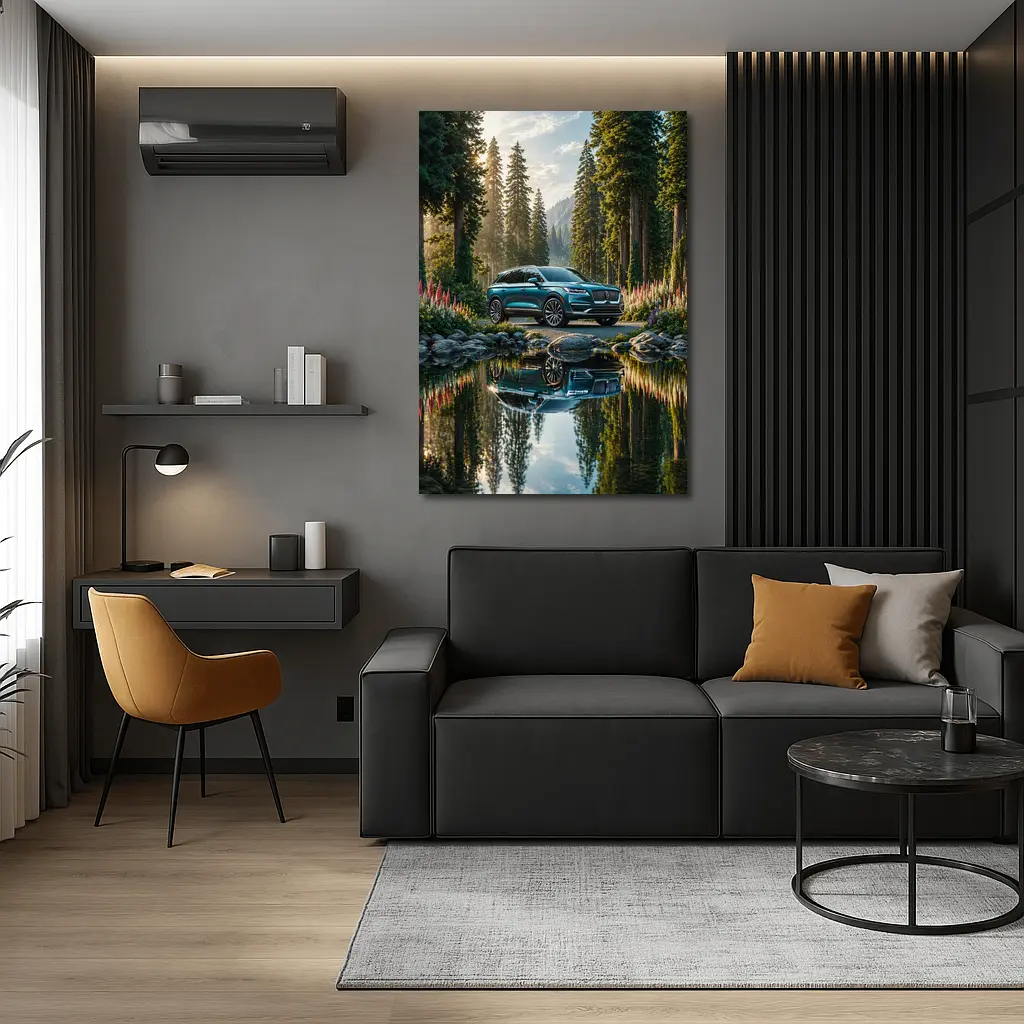 Lincoln Nautilus SUV Forest Lake Reflection – Wall Art
