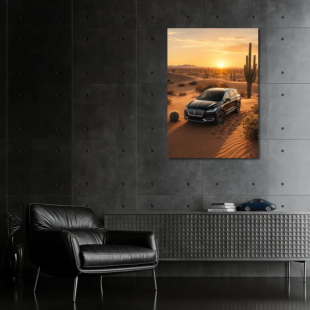 Lincoln Nautilus Black SUV Desert Sunset – Wall Art