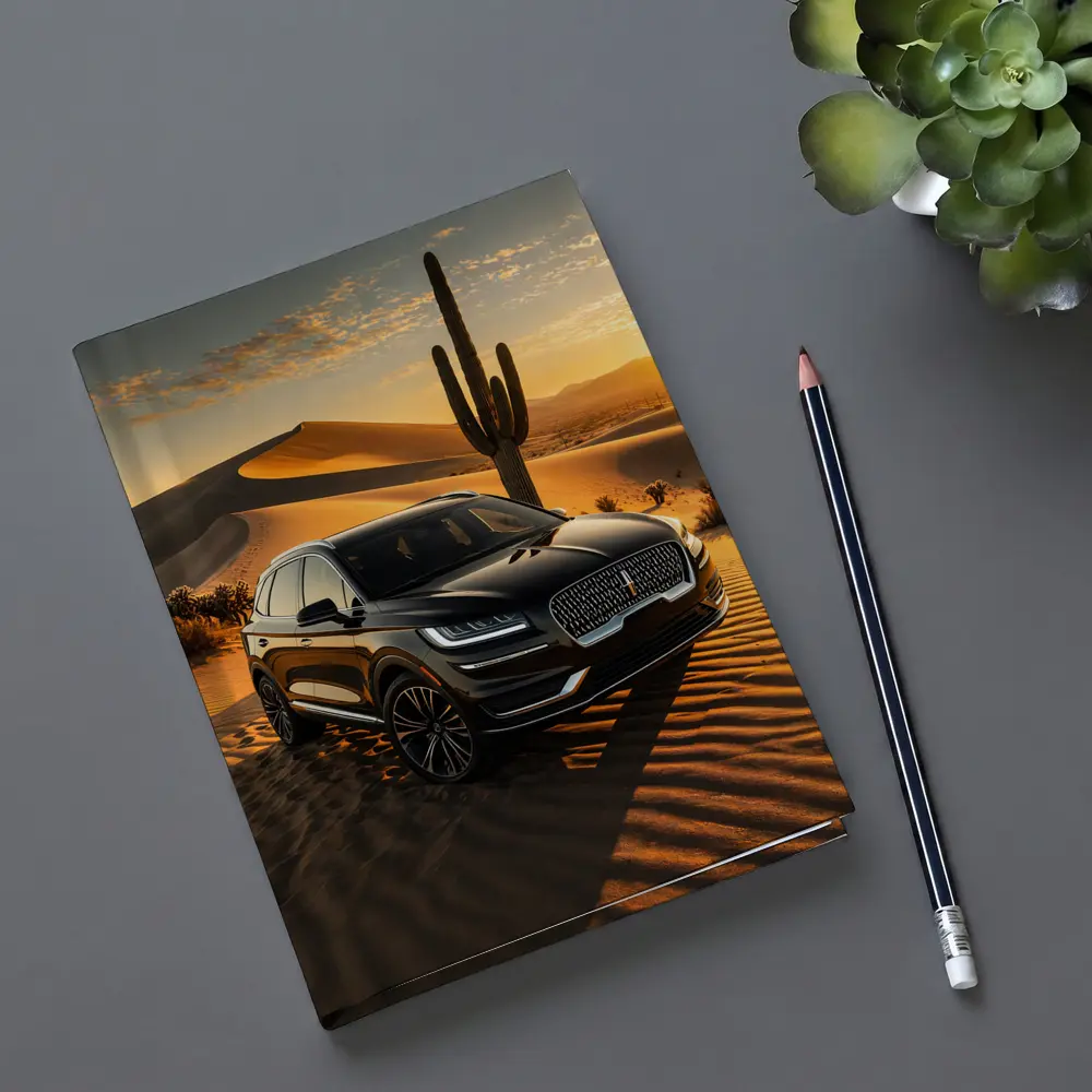 Lincoln Nautilus Black SUV Desert Sunset – Notebooks