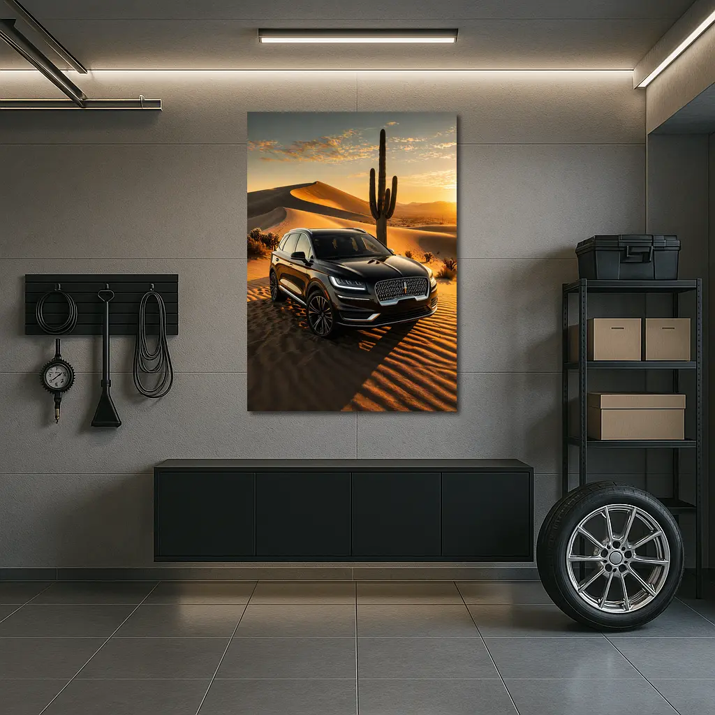 Lincoln Nautilus Black SUV Desert Sunset – Wall Art