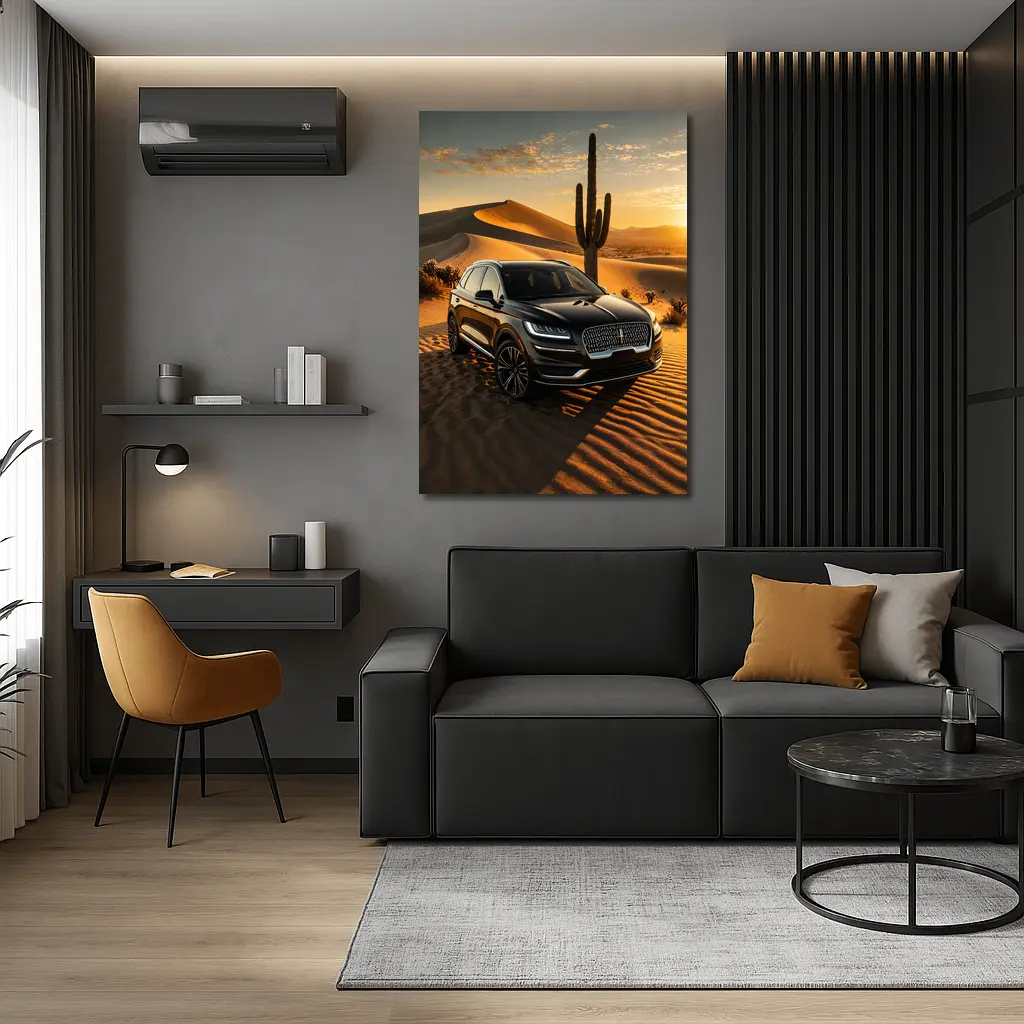 Lincoln Nautilus Black SUV Desert Sunset – Wall Art