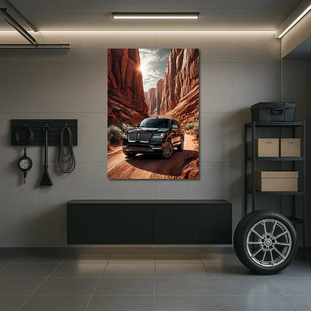 Lincoln Navigator Black SUV Red Canyon – Wall Art