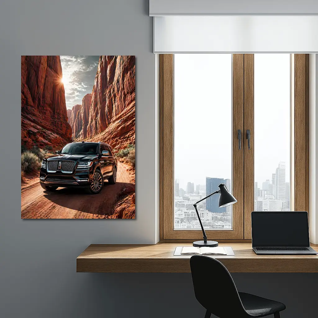 Lincoln Navigator Black SUV Red Canyon – Wall Art