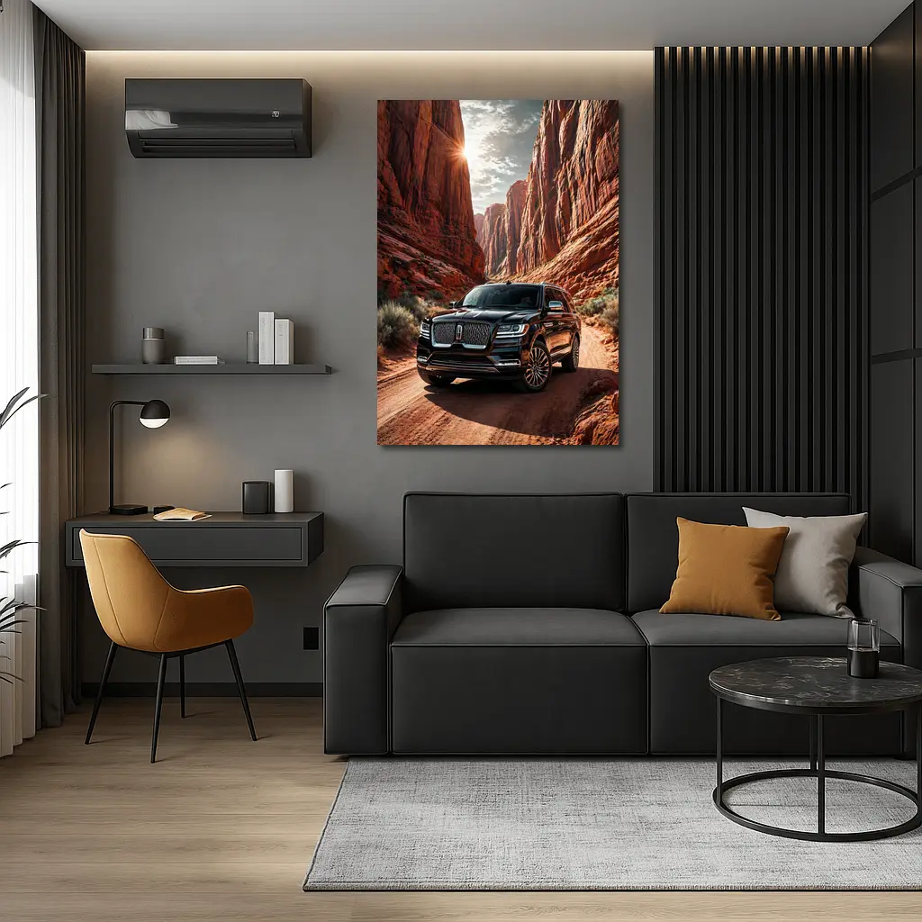 Lincoln Navigator Black SUV Red Canyon – Wall Art