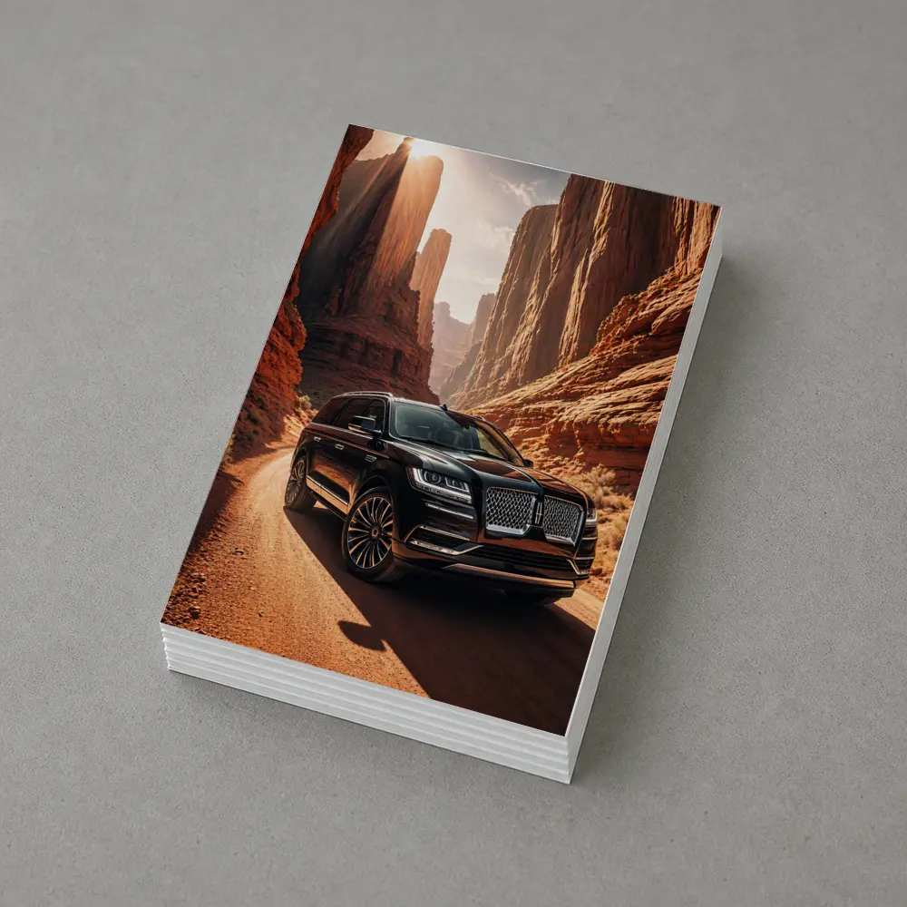 Lincoln Navigator Dark Red Canyon Drive – Postcards