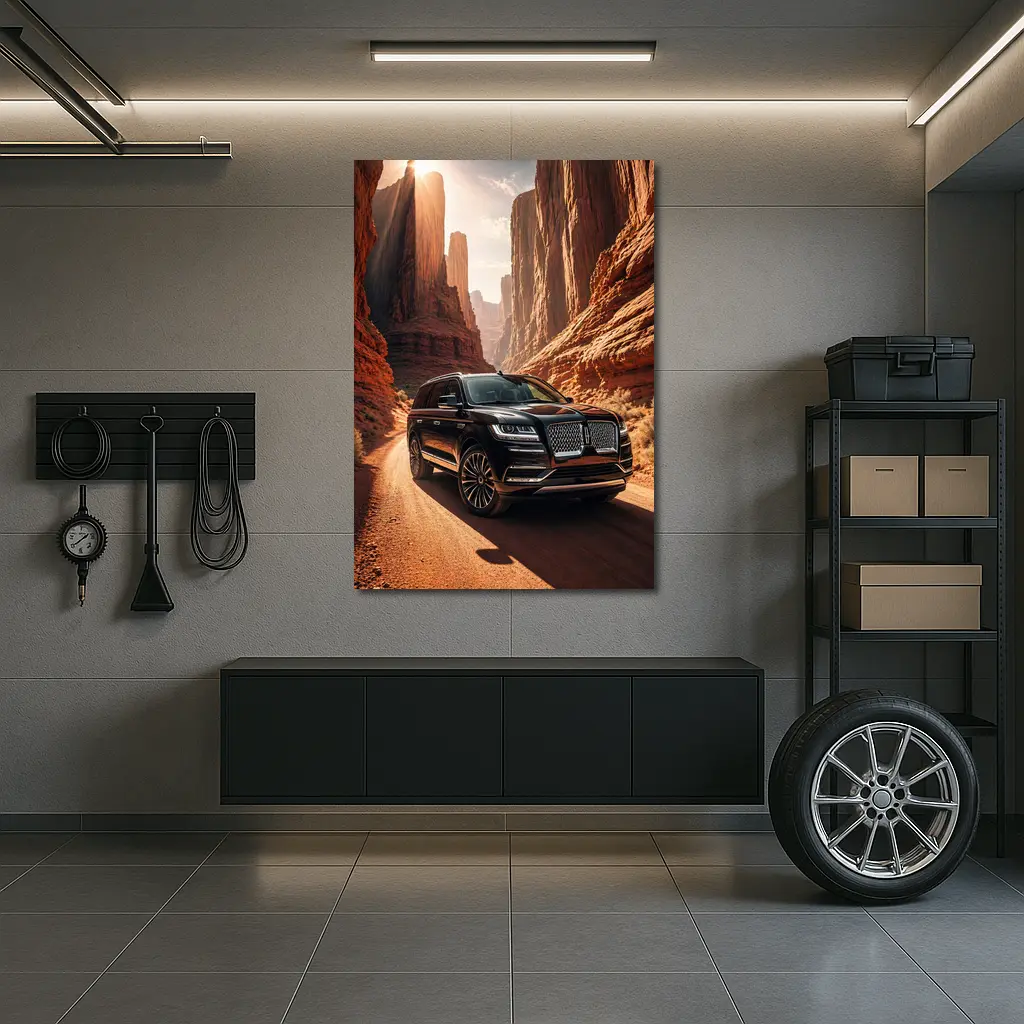 Lincoln Navigator Dark Red Canyon Drive – Wall Art