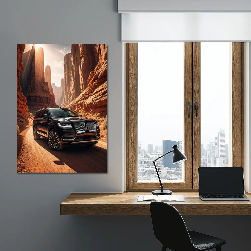 Lincoln Navigator Dark Red Canyon Drive – Wall Art