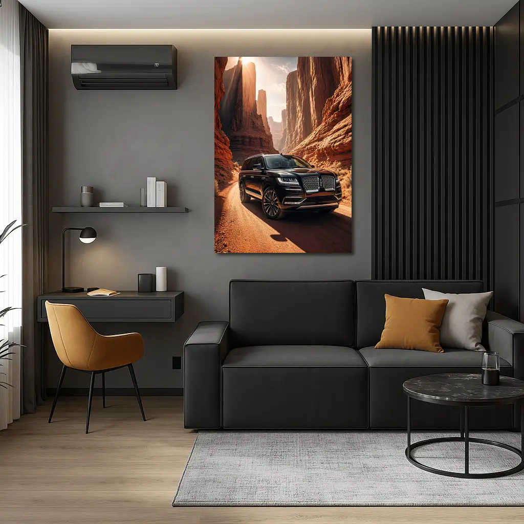 Lincoln Navigator Dark Red Canyon Drive – Wall Art