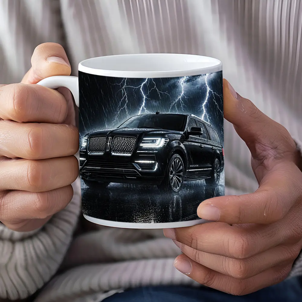 Lincoln Navigator Black SUV Lightning Storm – Mugs