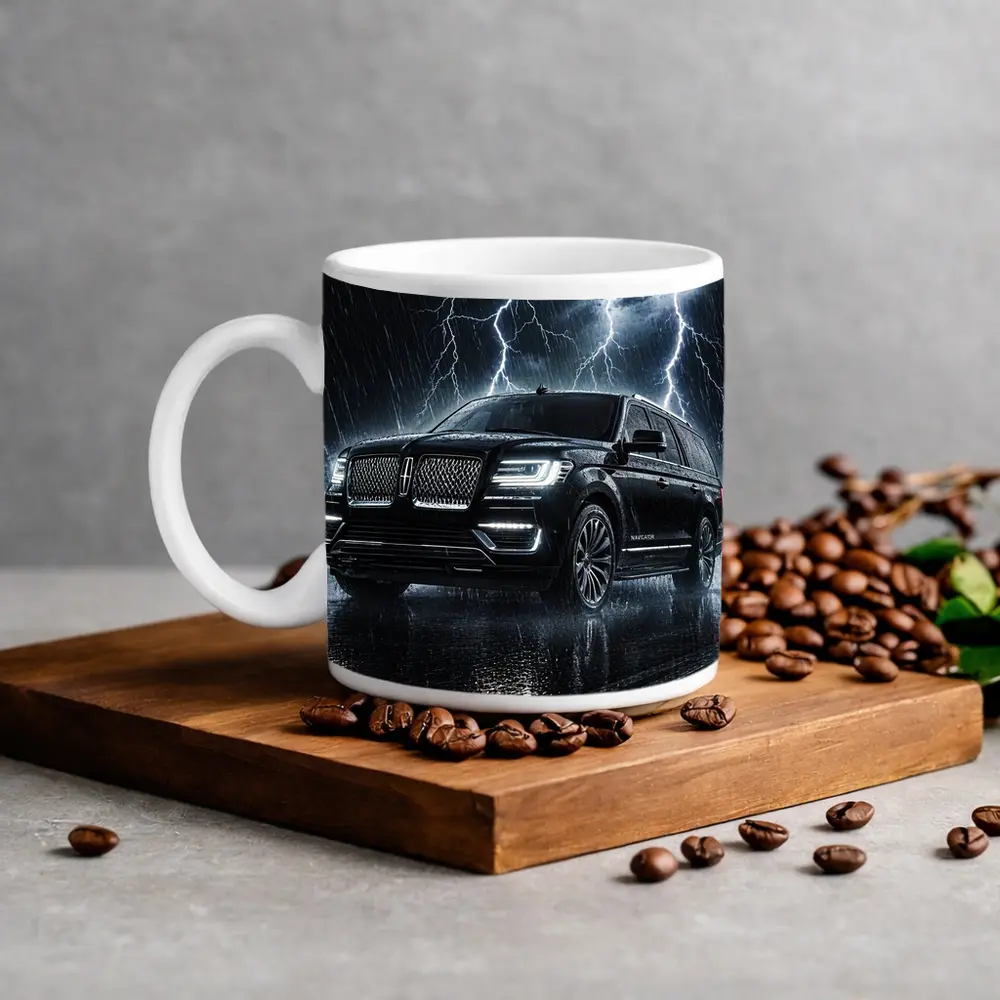 Lincoln Navigator Black SUV Lightning Storm – Mugs