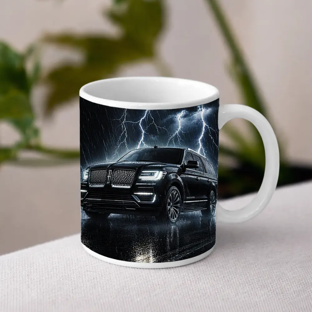 Lincoln Navigator Black SUV Lightning Storm – Mugs
