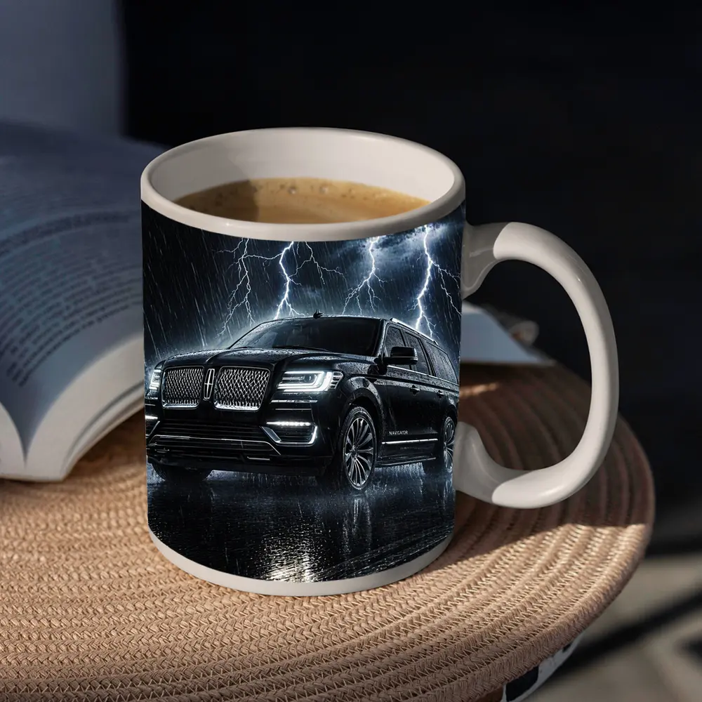 Lincoln Navigator Black SUV Lightning Storm – Mugs