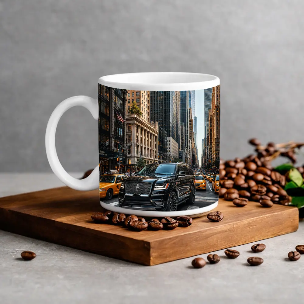 Lincoln Navigator Black SUV New York Street – Mugs