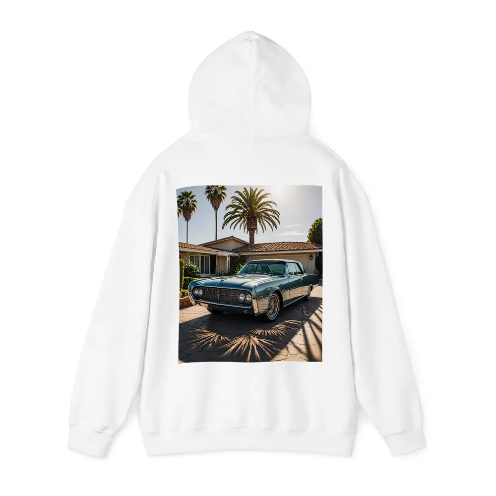 Lincoln Continental Classic Car Palm Trees Driveway – Hoodies