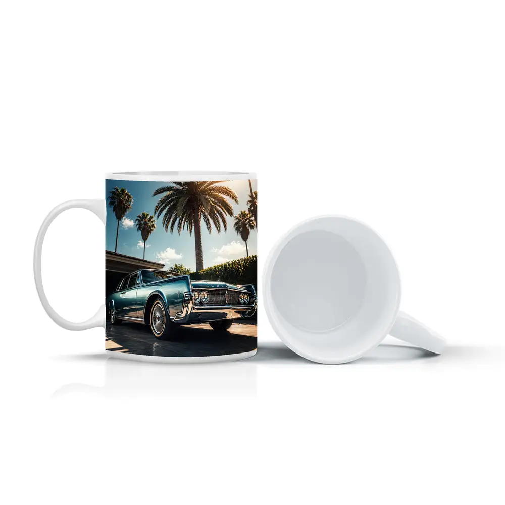 Lincoln Continental Classic Car Palm Trees – Mugs
