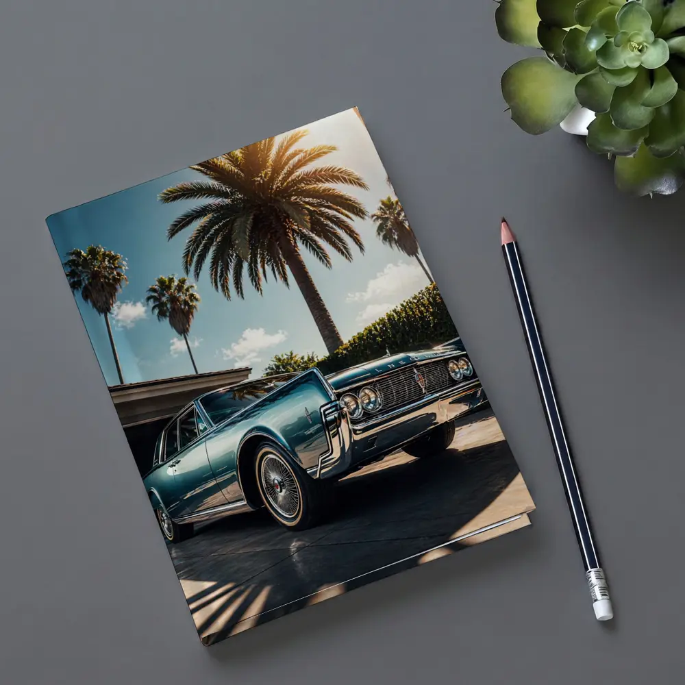 Lincoln Continental Classic Car Palm Trees – Notebooks
