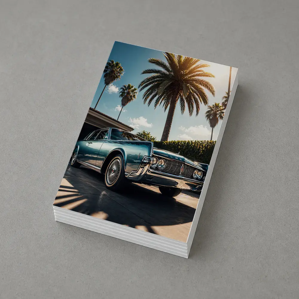 Lincoln Continental Classic Car Palm Trees – Postcards