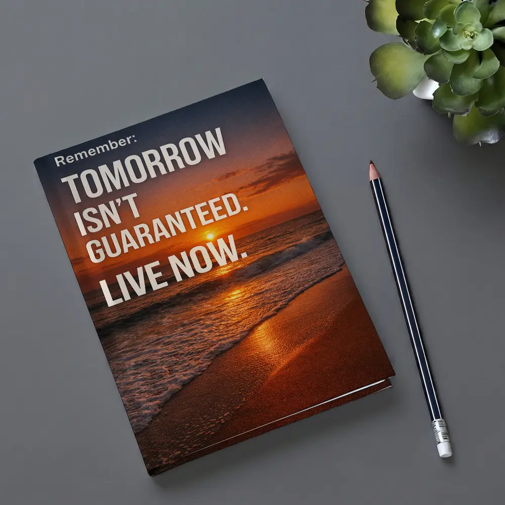 Tomorrow Isn't Guaranteed Live Now Quote – Notebooks