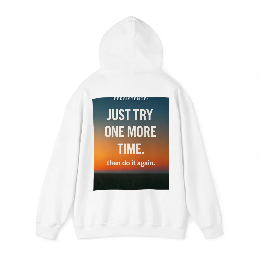 Persistence Quote Sunset Sky Motivational Art – Hoodies