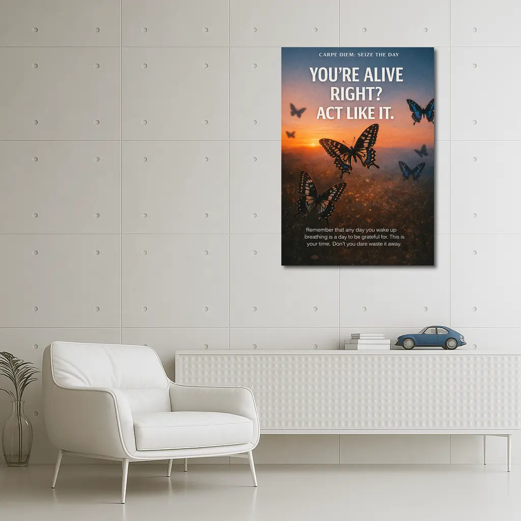 You Are Alive Act Like It Butterflies – Wall Art