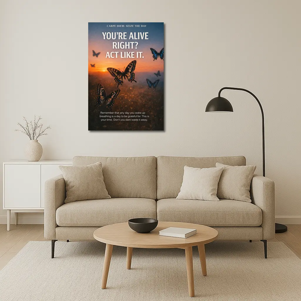 You Are Alive Act Like It Butterflies – Wall Art