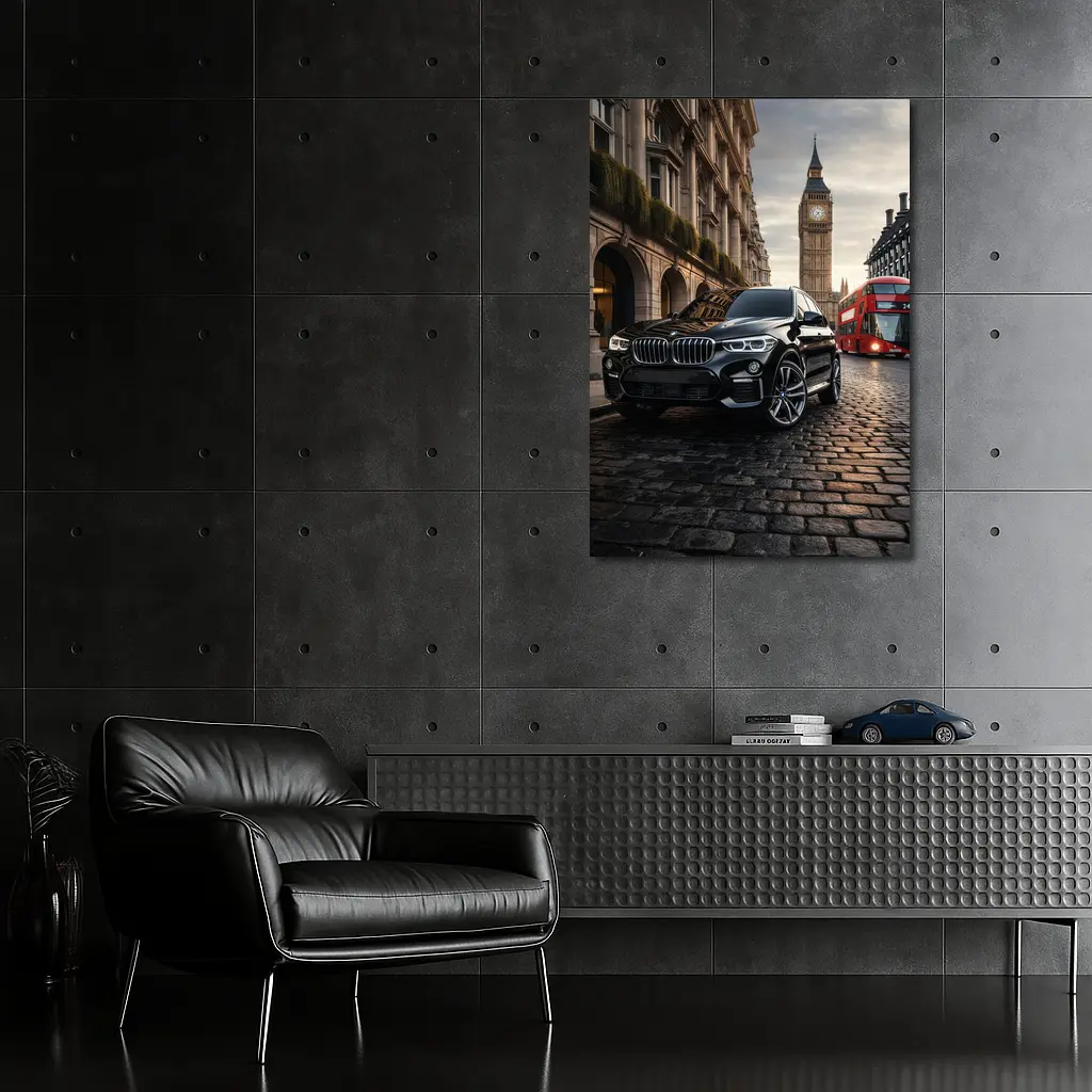 Black BMW X3 Big Ben London Street – Wall Art