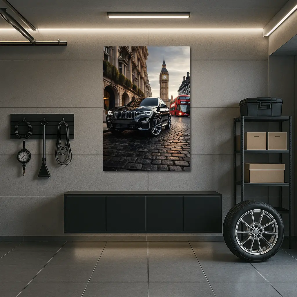 Black BMW X3 Big Ben London Street – Wall Art