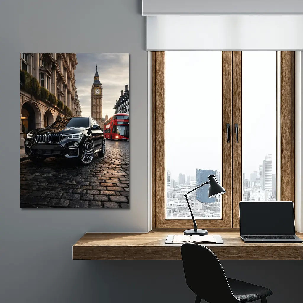Black BMW X3 Big Ben London Street – Wall Art